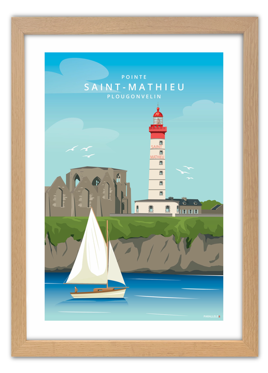 Affiche "Pointe Saint-Mathieu - Plougonvelin"