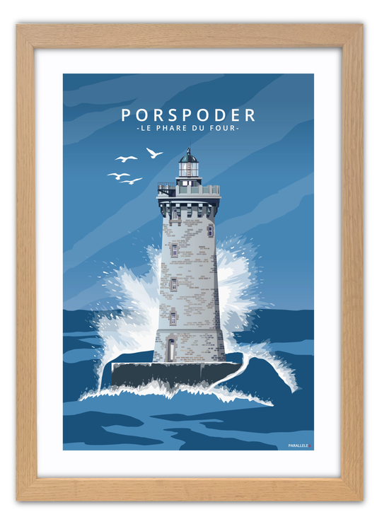 Affiche "Porspoder - Phare du Four"
