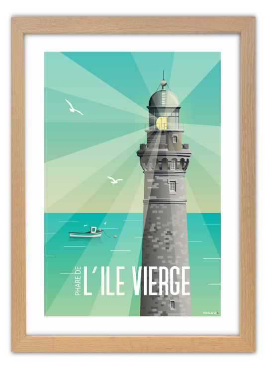 Affiche "Plouguerneau - Phare de l'Île Vierge"