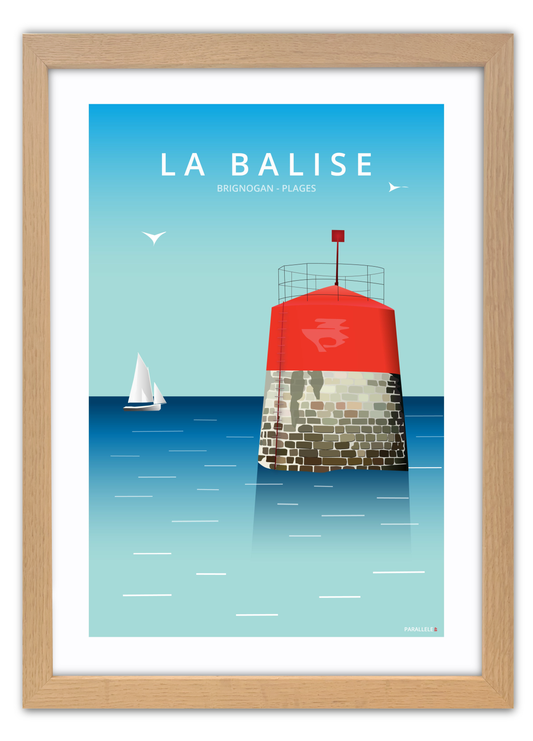 Affiche "Brignogan-Plages - La Balise"