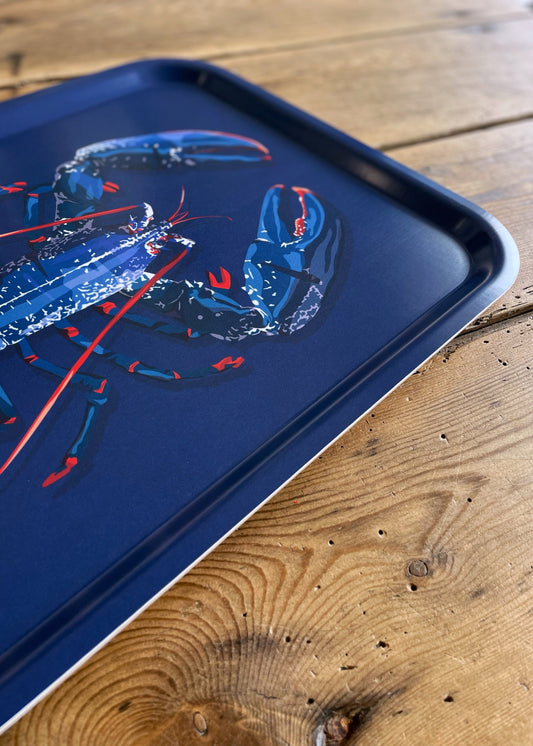Plateau rectangulaire "Homard (Bleu)"