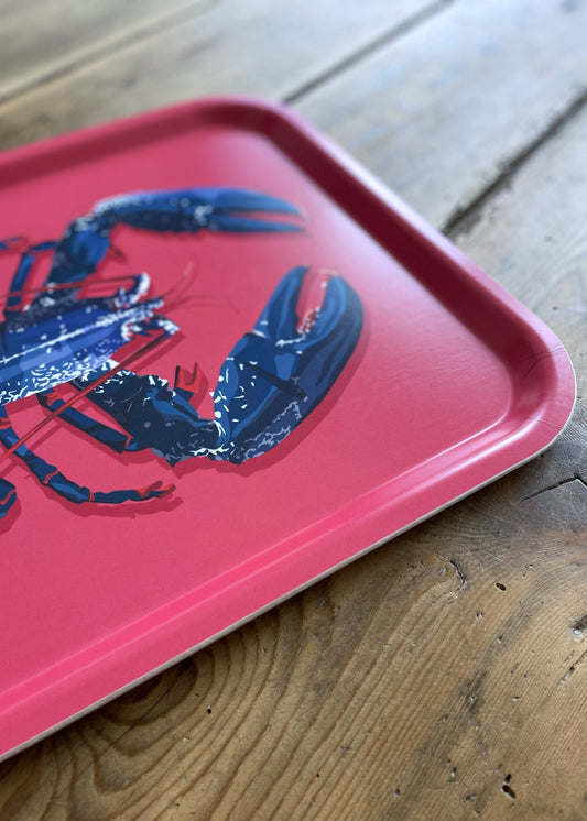 Plateau rectangulaire "Homard (Rose)"