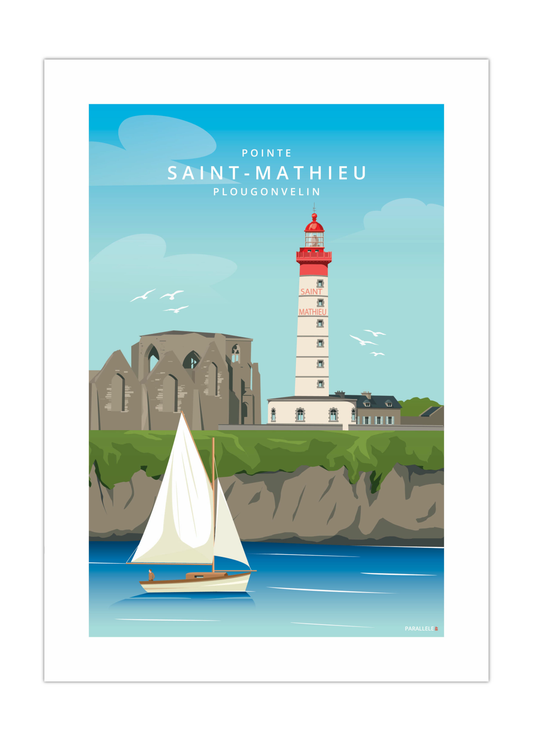 Affiche "Pointe Saint-Mathieu - Plougonvelin"