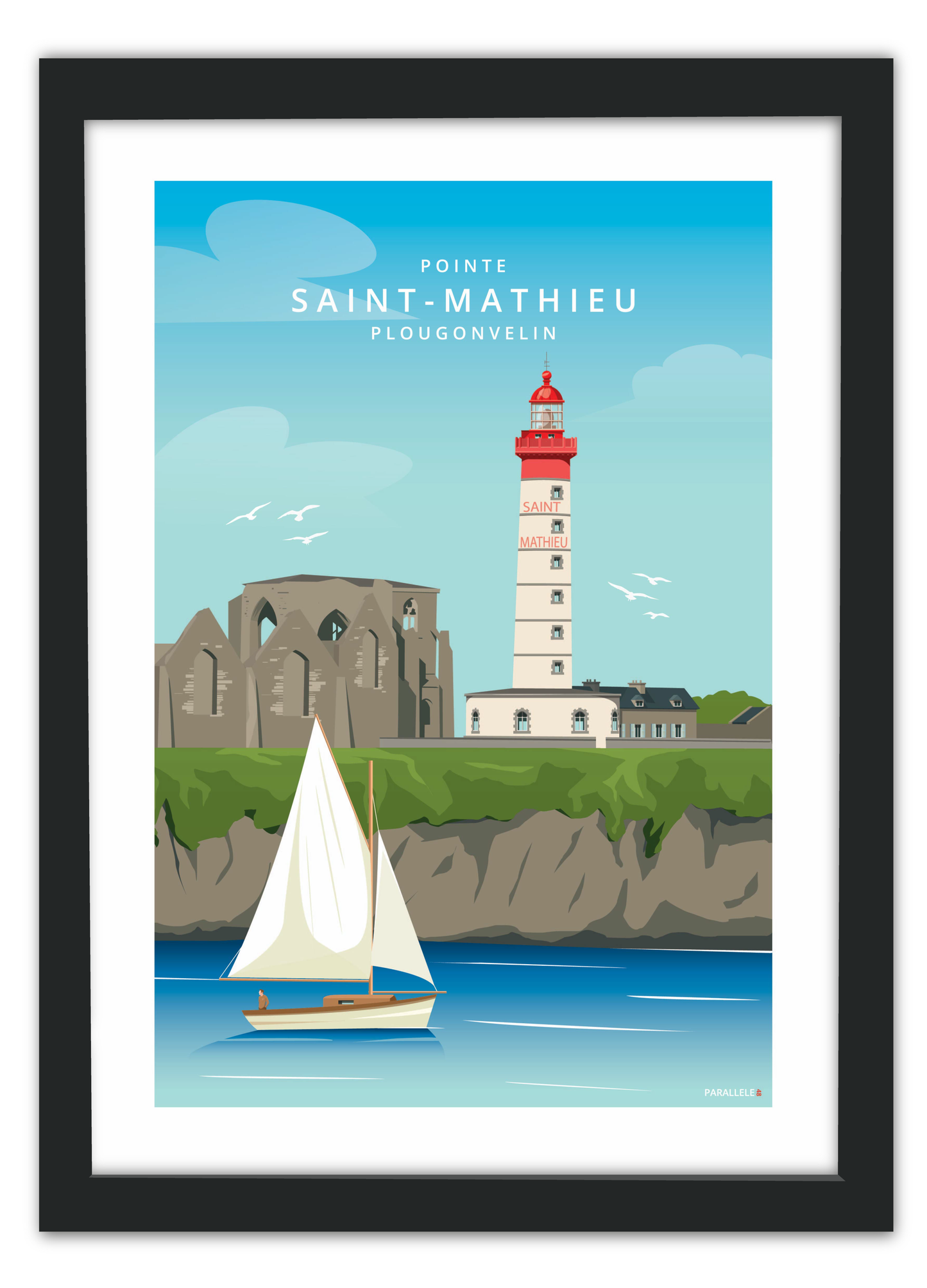 Affiche "Pointe Saint-Mathieu - Plougonvelin"