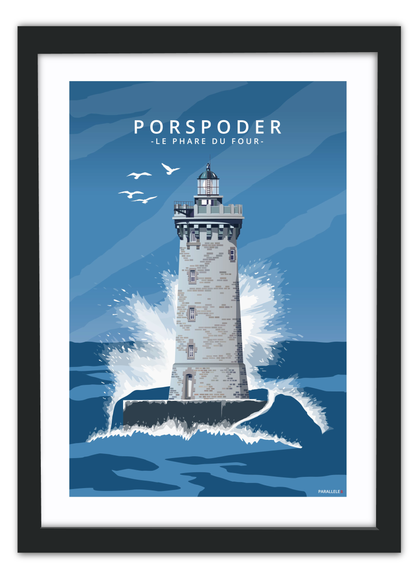 Affiche "Porspoder - Phare du Four"