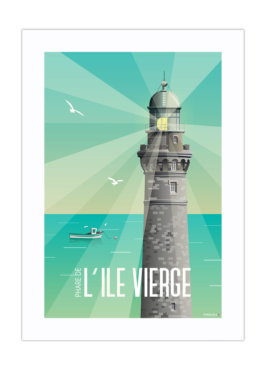 Affiche "Plouguerneau - Phare de l'Île Vierge"