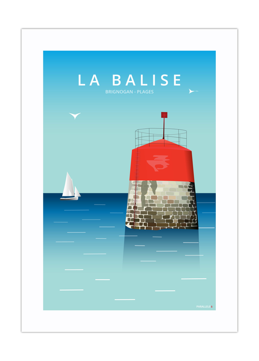 Affiche "Brignogan-Plages - La Balise"