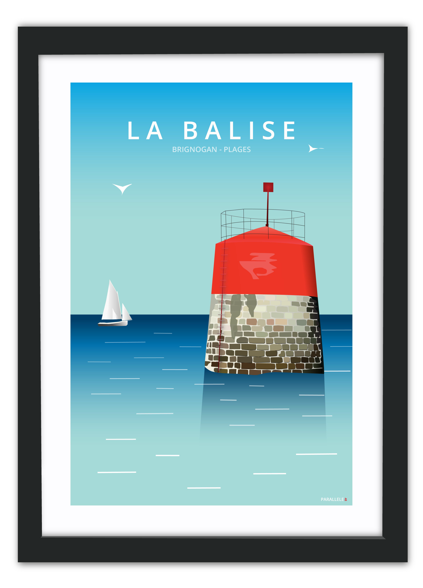 Affiche "Brignogan-Plages - La Balise"