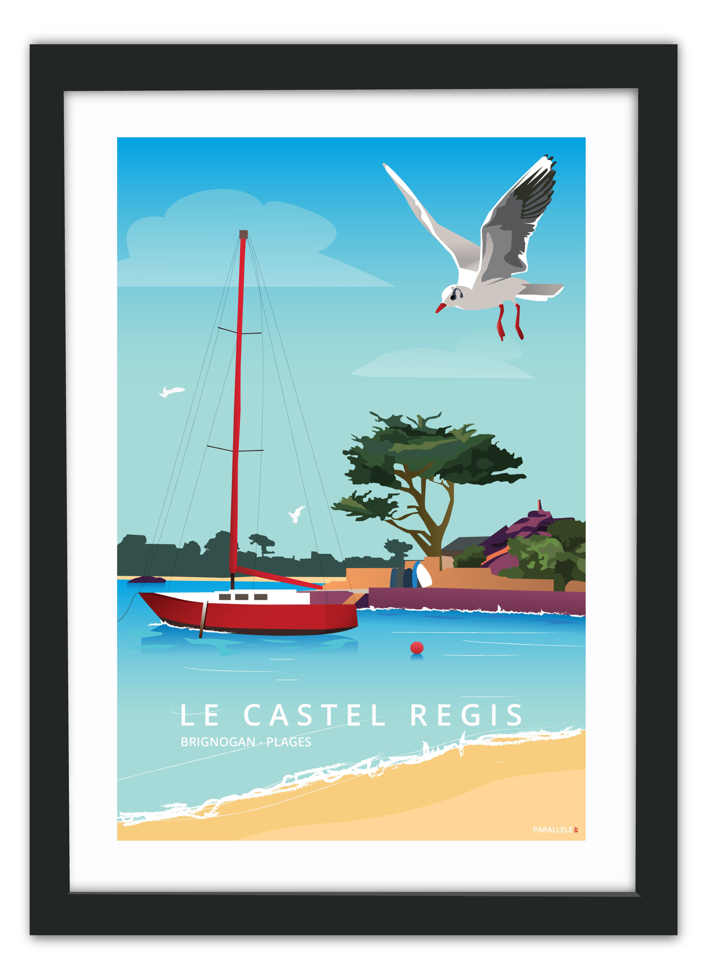 Affiche "Brignogan-Plages - Le Castel Régis"