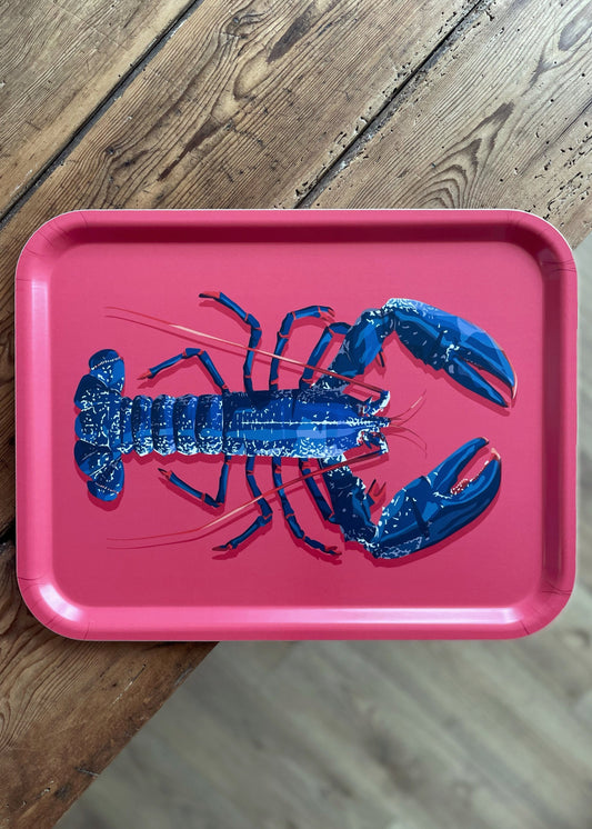 Plateau rectangulaire "Homard (Rose)"