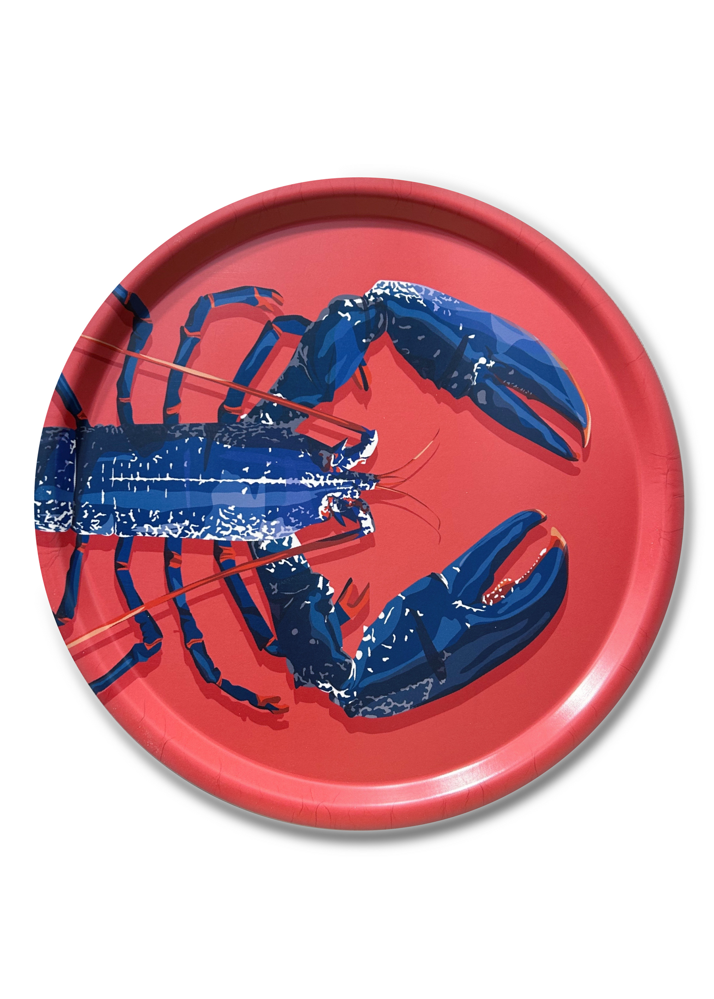Plateau rond "Homard (rose)"