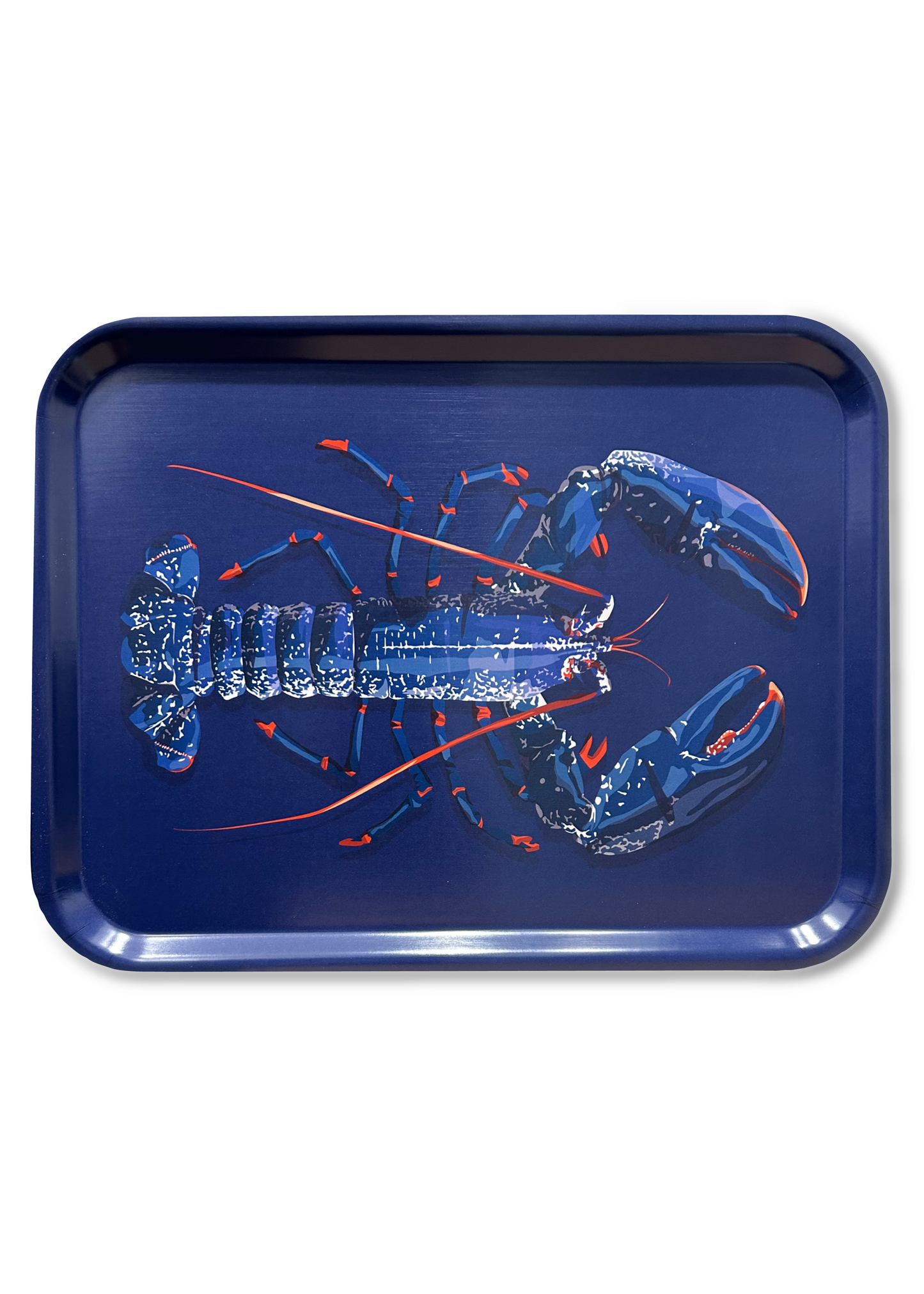 Plateau rectangulaire "Homard (Bleu)"
